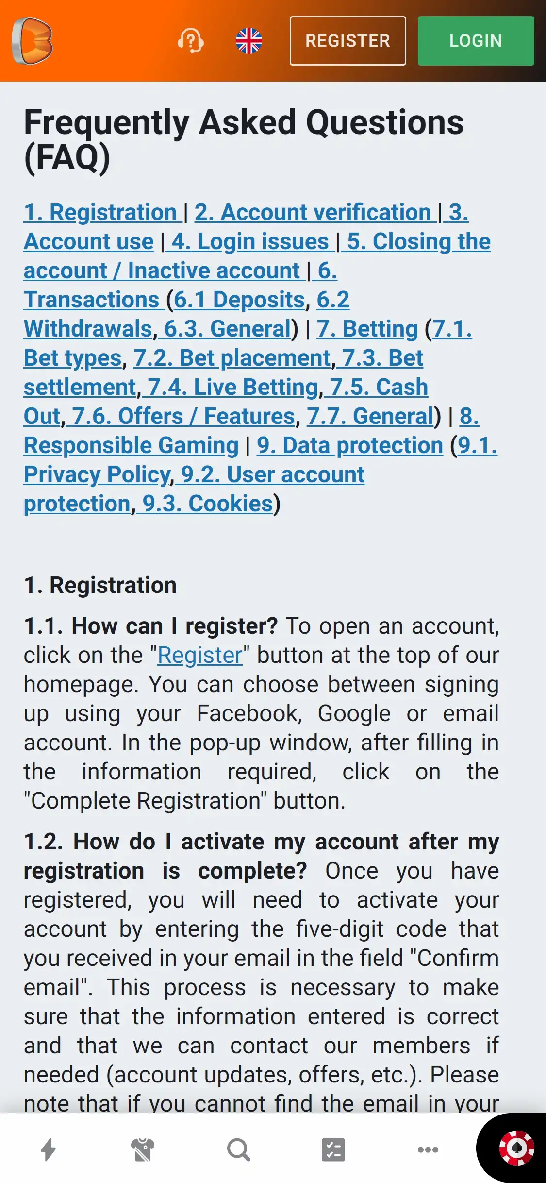 Betano Mobile Support Review
