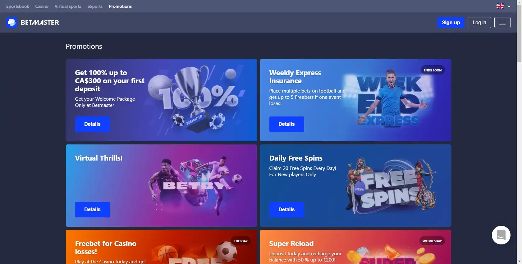 Betmaster No Deposit Bonus