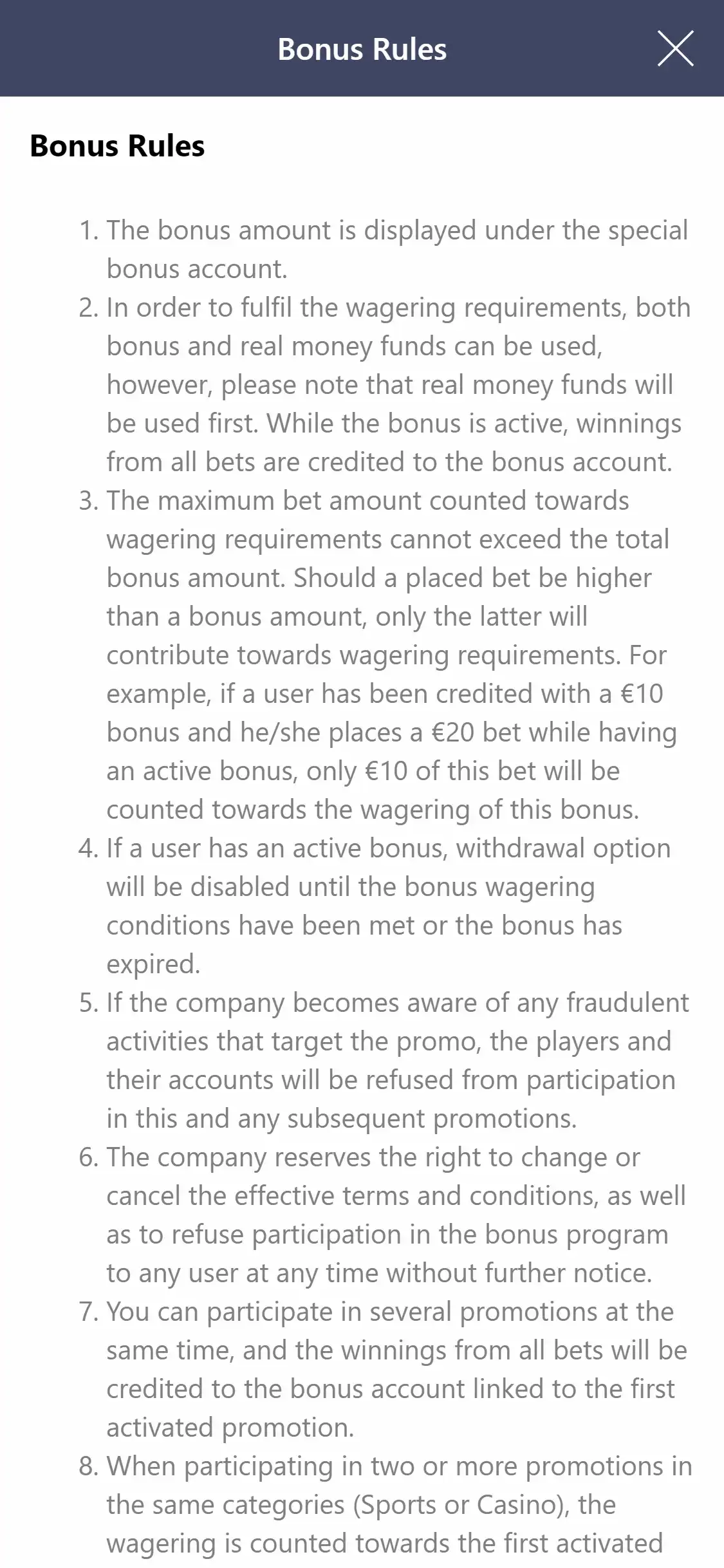 Betmaster Mobile Payment Methods Review