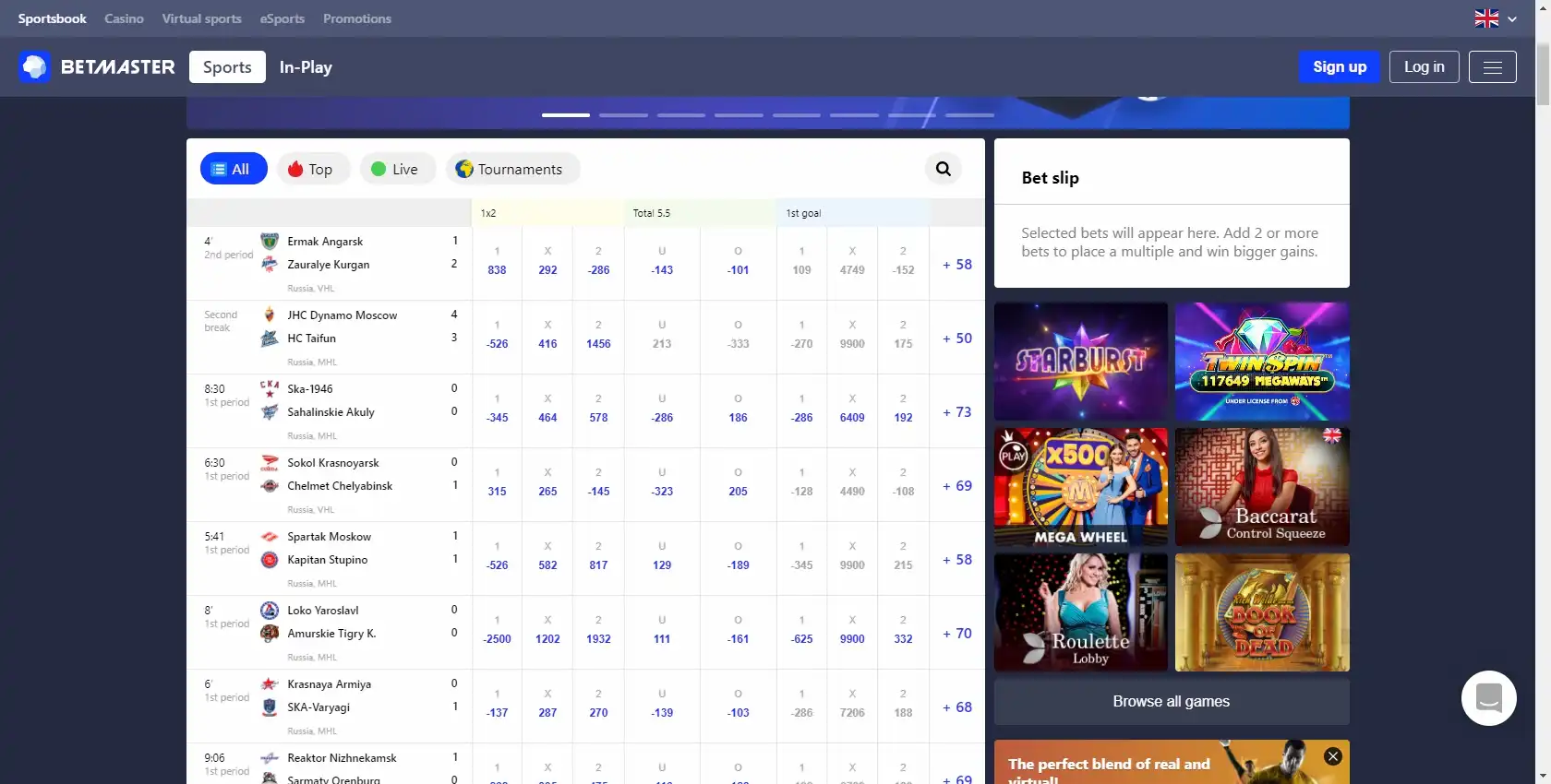 Betmaster Betting