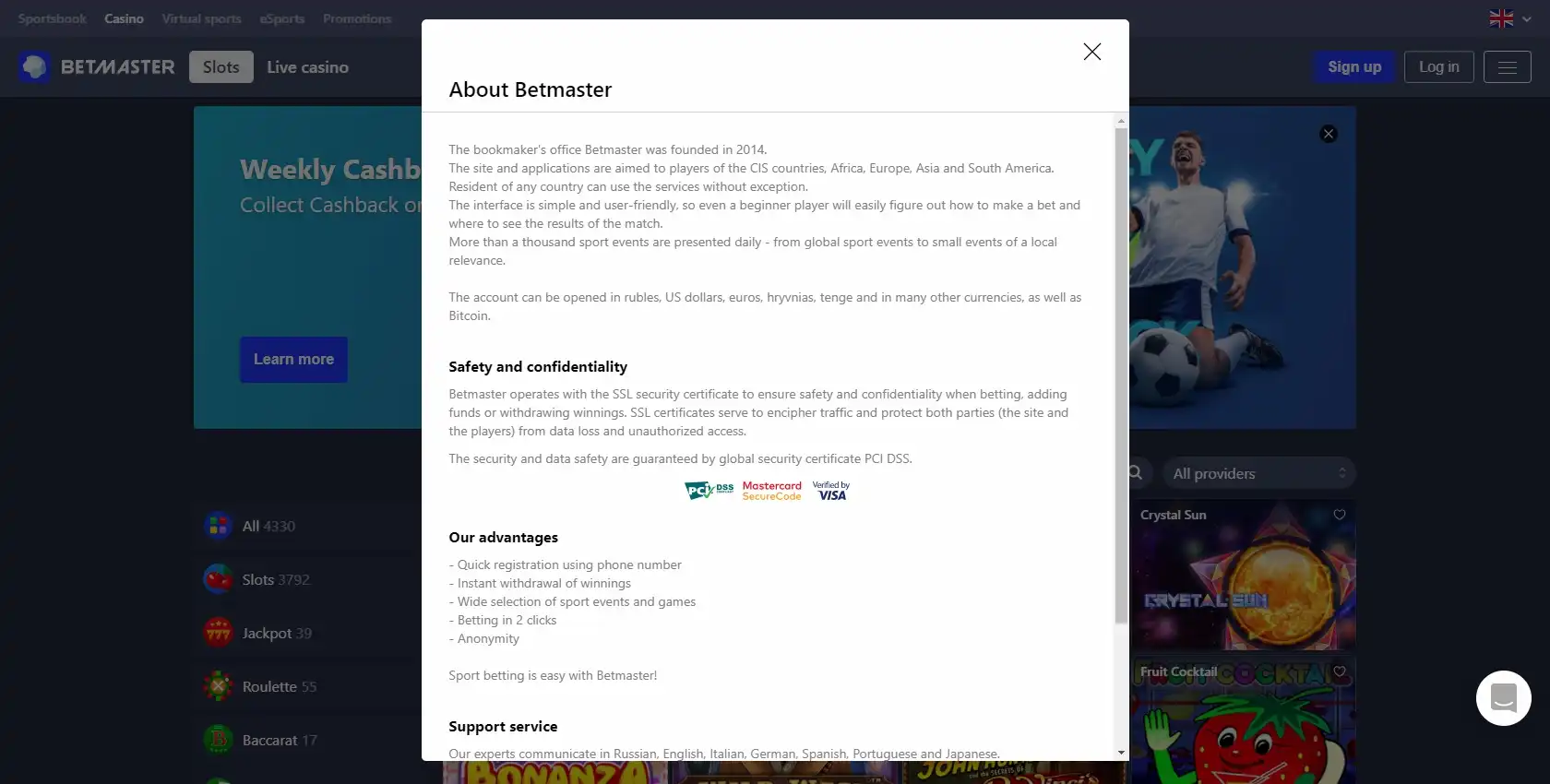 Betmaster Support