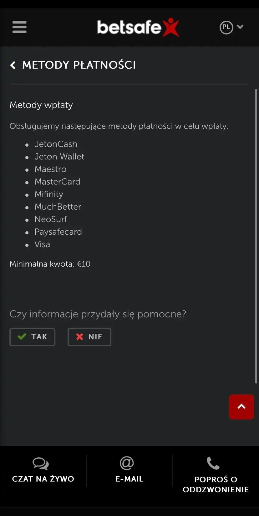 Betsafe Mobile Review