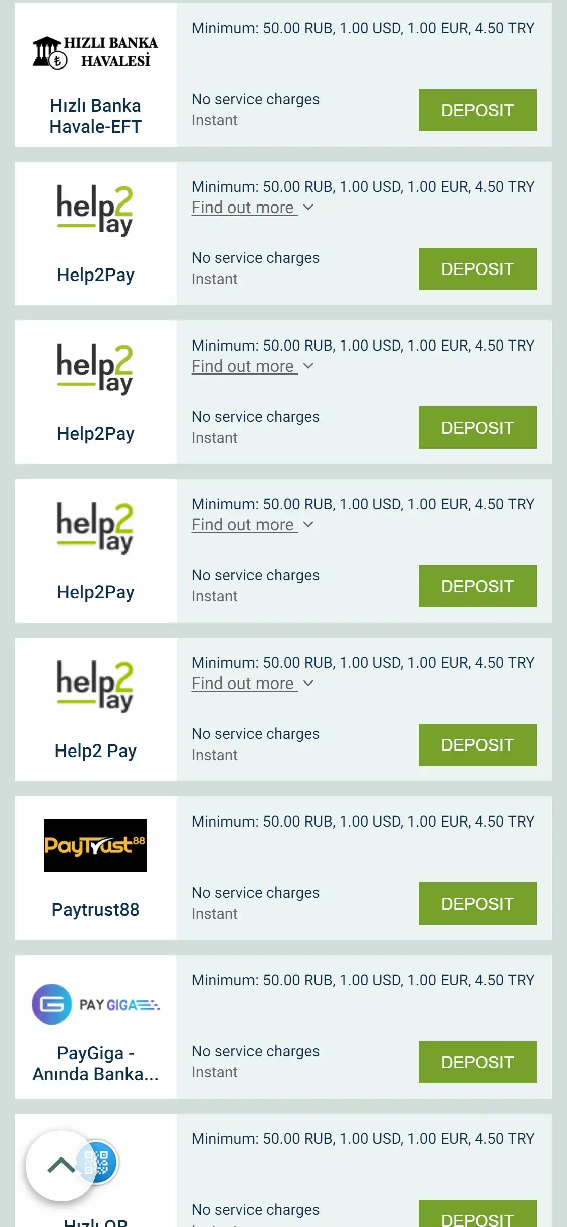 BetWinner Mobile Payment Methods Review
