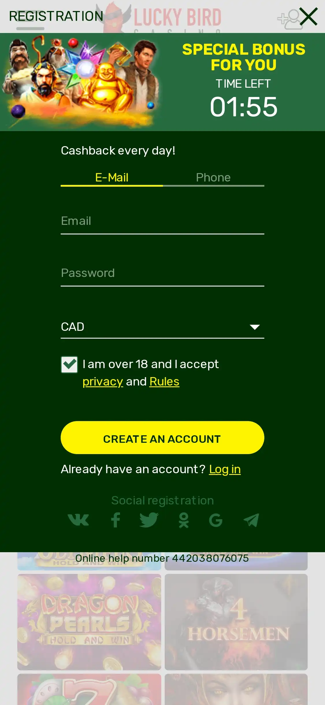 Lucky Bird Casino Mobile No Deposit Bonus Review