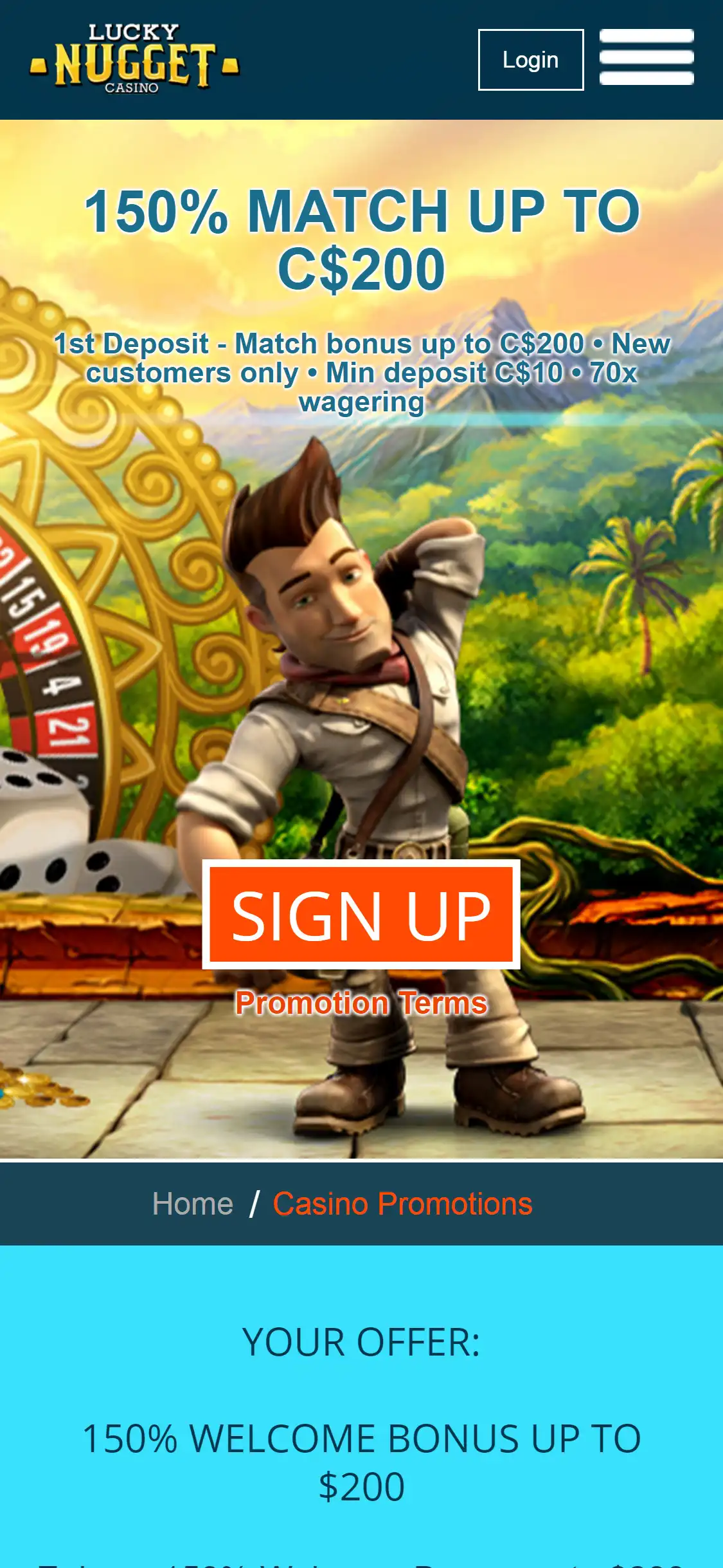 Lucky Nugget Casino Mobile No Deposit Bonus Review